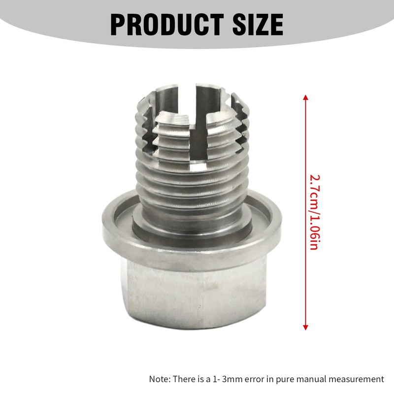 EATAKWARD Oil Drain Plug, Oversize Piggyback Drain Plug (M14.1-1.5x15mm), Stainless