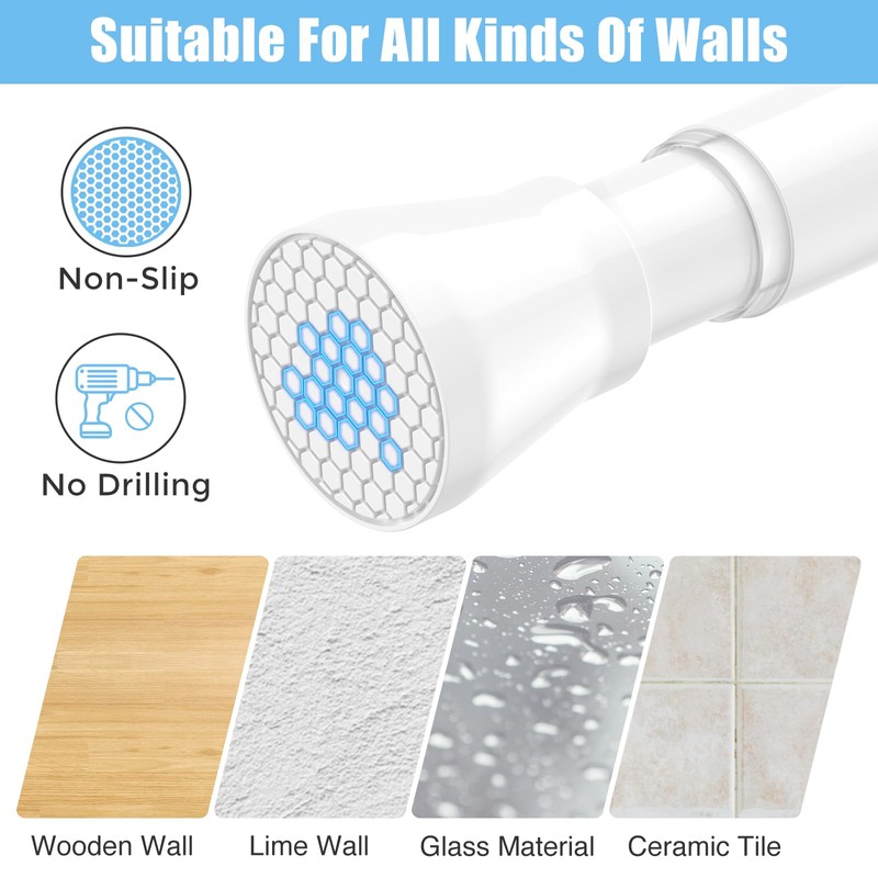 AIZESI AIZESI 1pcs Tension Curtain Rod Spring Tension Rods for