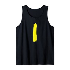 Creative Bold Yellow Letter I - Design Alphabet - Marker Tank Top