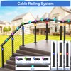 PLANTOP 6'6'' Stainless Steel Rectangular Handrail, Cuttable Cable Railing Handrails