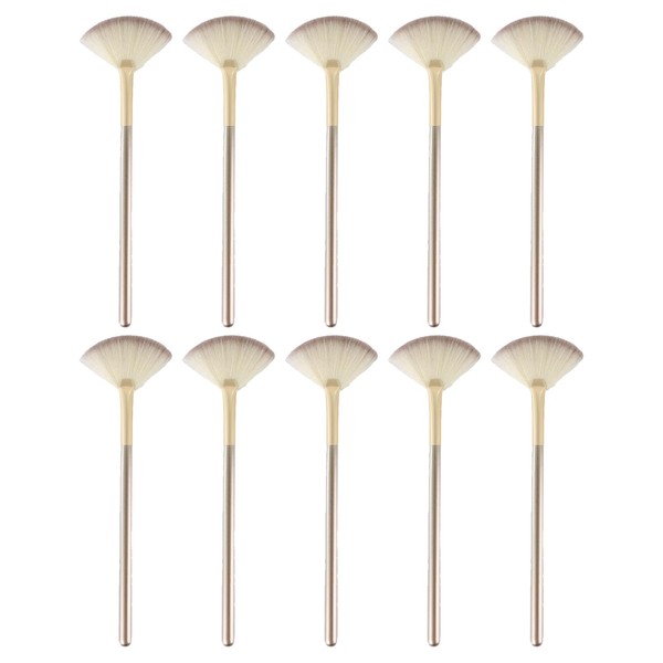 10PCS Professional Fan Brushes for Facials, Ultra Slim Soft Facial