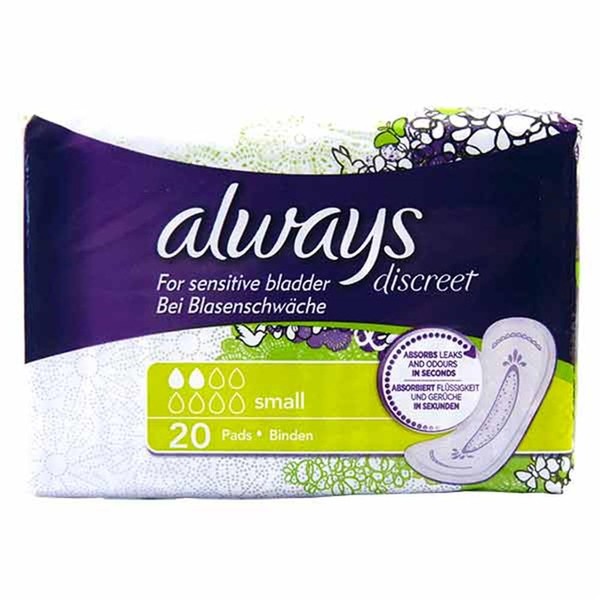 Always Discreet For Sensitive Bladder Small Pads 20 Pack