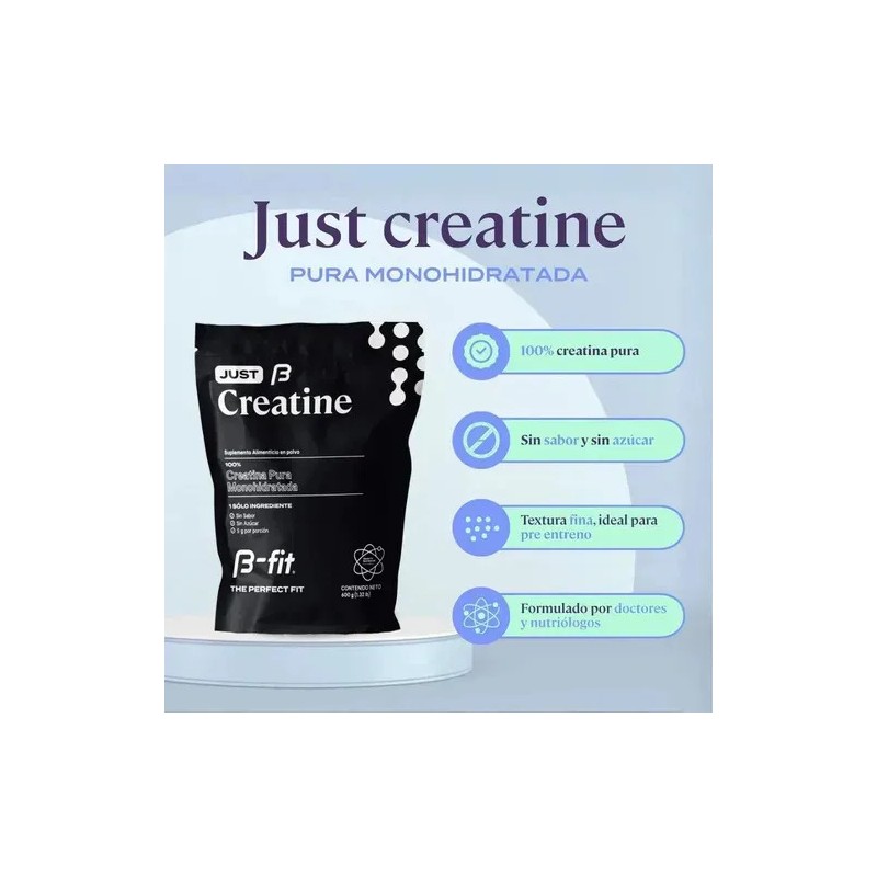 Creatina Monohidratada Pura en Polvo B-Fit 600g - 120 Servicios