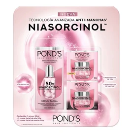 Kit Facial POND'S | Rutina Completa Día y Noche | Sérum + Crema Día + Crema Noche | 3 Piezas