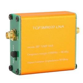 Low Noise Amplifier LNA Module Wideband 0.1MHz to 6GHz Frequency, 20dB High Gain LNA RF Power Preamplifier Module for Shortwave, FM Radio, Remote Control (Built-in Battery)