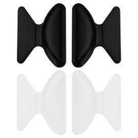 eMagTech 10 Pairs Butterfly Adhesive Nose Pads 1.8mm Eyeglass Nose Pads for Reading Glasses Sunglasses Spectacles (5 Pairs Black + 5 Pairs Clear)