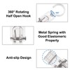 INCREWAY Laundry Hooks Clip, 16pcs 4.53" Transparent Durable Plastic Curtain