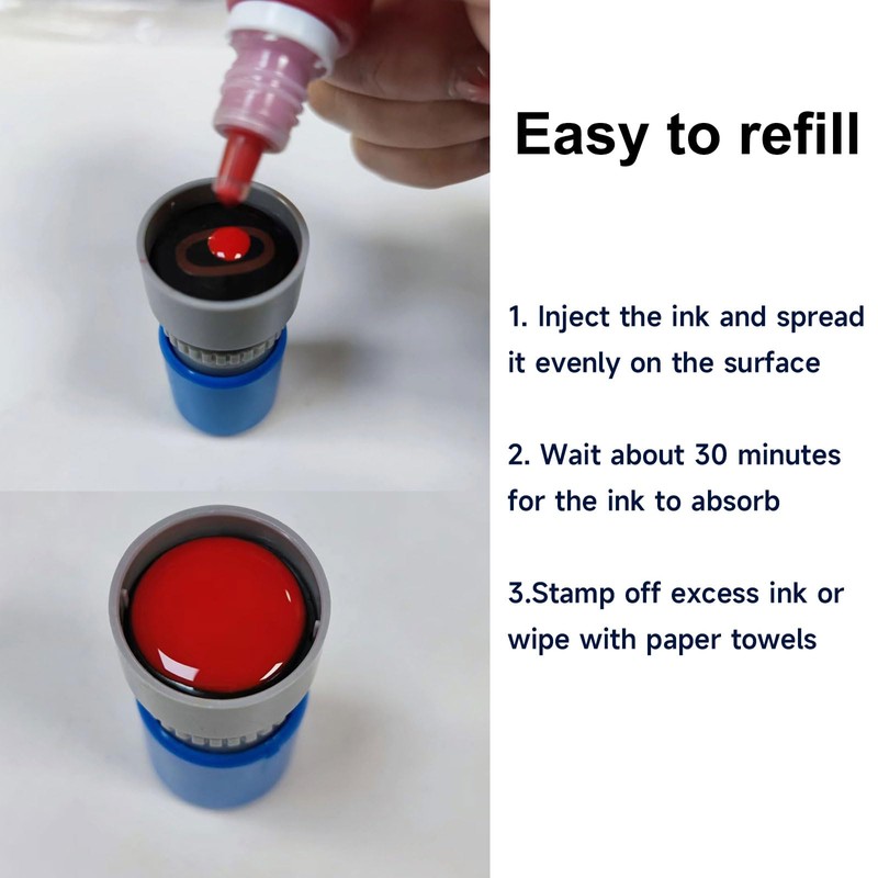 PATIKIL Confidential Stamps Self Inking Red Ink Office Stamp Refillable