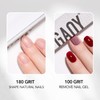 GAOY Nail File, 10Pcs Professional 100/180 Grit Half-Moon Shaped Double
