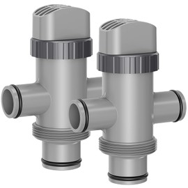 SHAPON Dual Split Hose Plunger Valve Compatible with Intex Pool Parts and Accessories Replacement for Above Ground Swimming Pool and Pool Filter Pump (2 Pack)