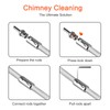 Chimney Sweep Brushes Replacement,Rotary Sweep DIY Set With Aluminum Chimney