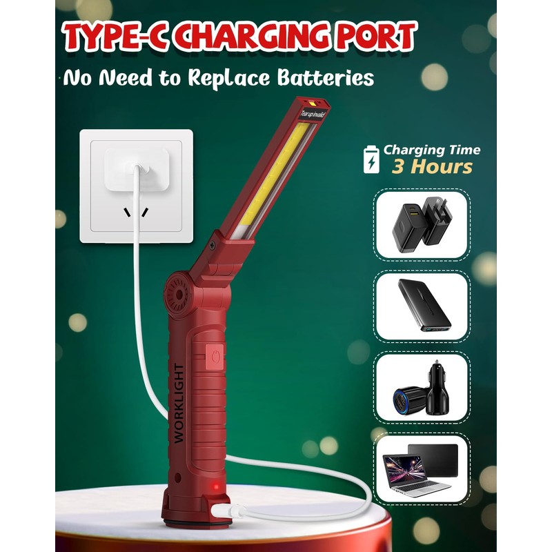 Coquimbo Tool for Men,Electric LED Work Light Grill Light Flashlight