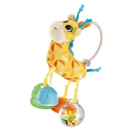 Chicco Mrs. Giraffe Toy, Cute Giraffe Rattle with Different Soft Textures, Easy to Grip, Full of Manual Activities, Kids Toy 3-24 Months