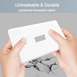 Toggle Light Switch Wall Plate Cover Single Switch Wall Plate 1-Gang Electrical Faceplate, White (10-Pack)