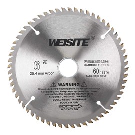 uxcell 6" Circular Saw Blade, 60T 7/8" Arbor, Wood TCT Carbide Tipped Slitting Saw