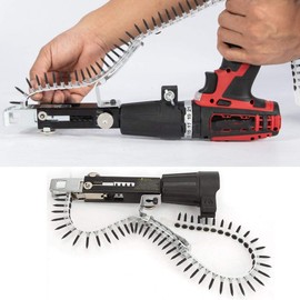 Automatic Screw Spike Chain Drill Screw Chain Adapter for Electric Drill Attachment Chain Belt Screw Gun Converter Automatically Nails the Gun Head