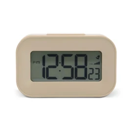 Acctim Kyle Digital Alarm Clock, LCD Digital Display with White Backlight, Snooze Function, Volume Control (Sandstone)