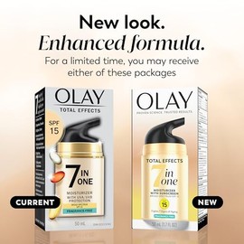 Olay Total Effects 7 in 1 Anti-Aging Uv Moisturizer SPF 15, for Women, 1.7 oz