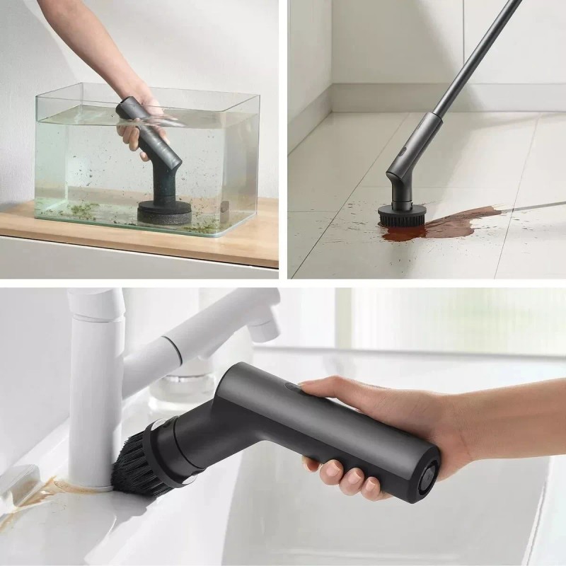 Hoto Electric Cordless Spin Scrubber 51" Extendable Handle IPX7 Waterproof
