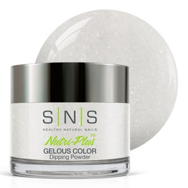 SNS Healthy Natural Nails SNS Nail Dip Powder, Gelous Color Dipping Powder - Taj Mahal (White/Cream) - Long-Lasting Dip Nail Color Dip Nail Color Lasts 14 Days - Low Odor & No UV Lamp Needed - 1 Oz