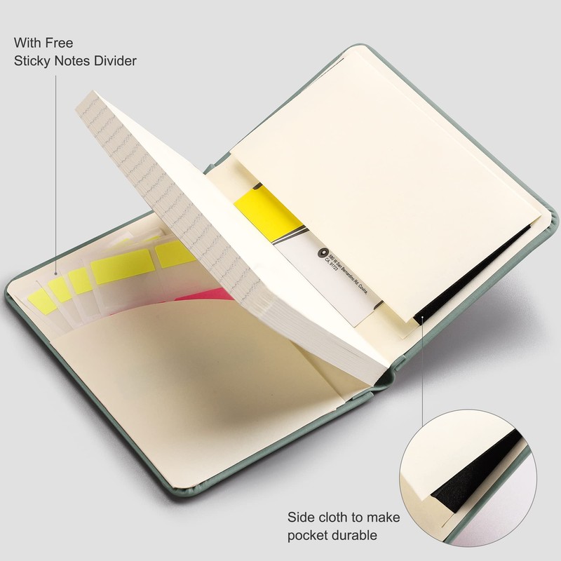 RETTACY Pocket Notebook A6 Mini Notepad 2 Pack Small Hardcover