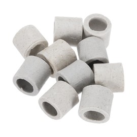 sourcing map 10pcs Ceramic Tube Insulated Electronic Wire Bundle Protection Heat Insulation Tube 9x13x13mm