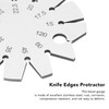 Bevel Angle Gauge Stainless Steel Oblique Edges Protractor Round Shape