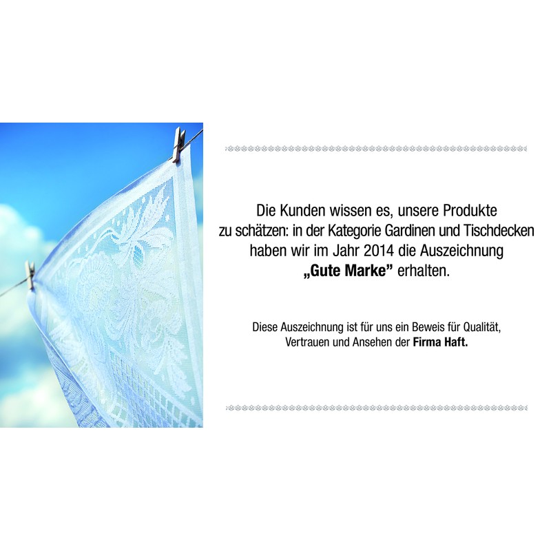 Haft®® Jacquard curtain with sewn-in pleating tape, white with motif