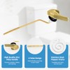 Universal Brushed Gold Toilet Handle Replacement Kit, Side/Angle Mount Toilet