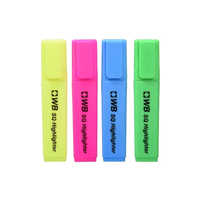 Whitebox Hi Glo Highlighter - Assorted Colours (Pack of 10)