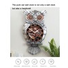 RGWYGCG Steampunk Wall Clock, Owl Decor - Handmade Resin Antique