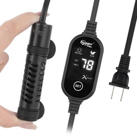 hygger Ceramic Submersible Aquarium Heater, New Explosion-Proof Fish Tank Water Heater with External Temp Controller Auto Thermostat Heater for Saltwater Freshwater (15W for 1~5 Gallon)