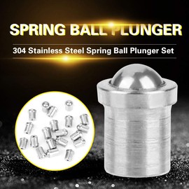 Pack of 20 304 Ball Pistons, Mounting Parts Screws Stainless Steel Precision Positioning Beads Screw Spring Smooth Ball Piston (φ 3 x 4)