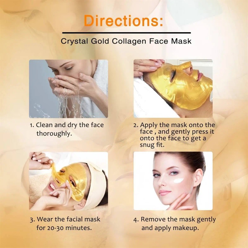 Mascarilla Facial Colageno Dorada Hidratante