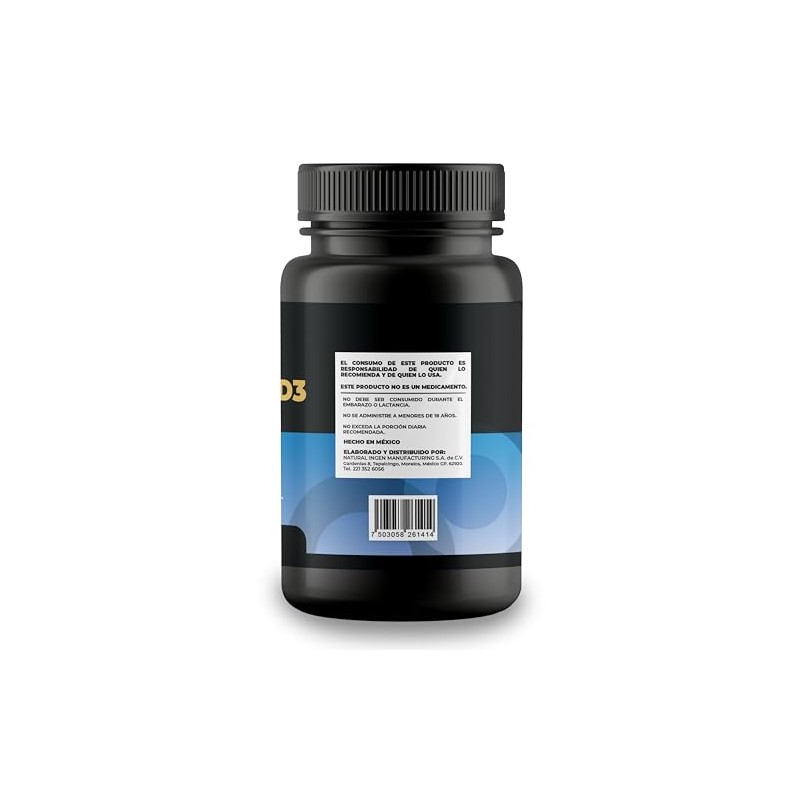 Calcio + Vitamina D3 90 Cápsulas | Con Citrato de