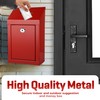 Metal Donation Box-Suggestion Box with Slot and lock-Cash Lock box