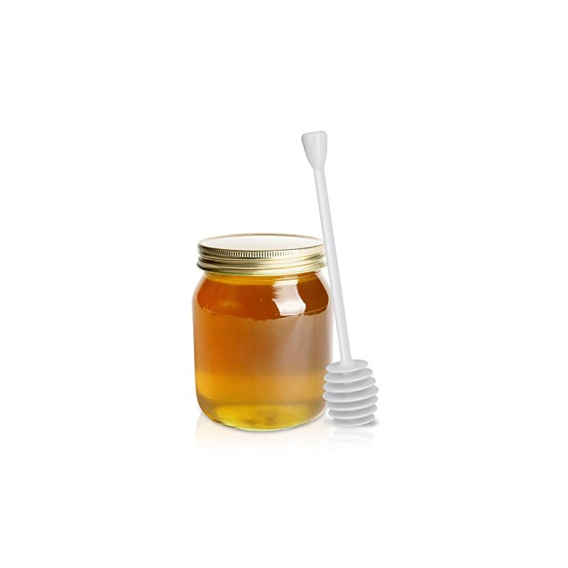 Metaltex Miele Dipper 15 cm, Acciaio Inossidabile, Bianco, 3,2 x