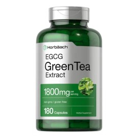 Píldoras De Extracto De Té Verde Horbäach Egcg 180 Cápsulas