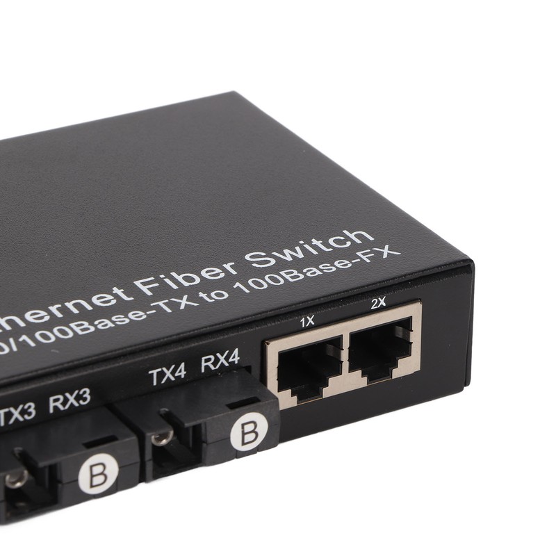 Ethernet Optical Switch 6 Ports 10 100Mbps RX1550 Tx1310nm LED
