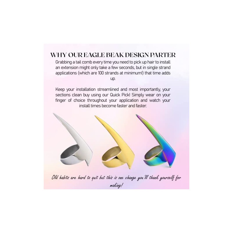 Quick Braid Aid Finger Parting Tool & Sectioning Rings Set-