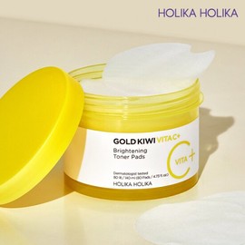 Holika Holika [Holika Holika] Gold Kiwi Vita C+ Brightening Toner Pads 80 Sheets / [홀리카홀리카] 골드키위 비타C+ 브라이트닝 토너 패드 80매