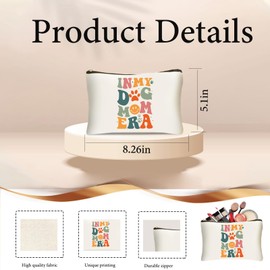 Dog Mom Gifts for Women, Dog Themed Reusable Beach Grocery Shopping Bag, Mothers Day Gifts for Mom Friend Sister Daughter Bestie