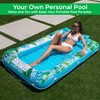 JAMBO Tanning Pool Lounger Float, 70 x 47 Inflatable Sun