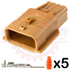 Ballenger Motorsports - 4 Way Compatible with Nissan RH Receptacle (Female) Connector Kit for 370Z, Titan Oxygen Sensor with Low Keyway, RH04MDGY-P