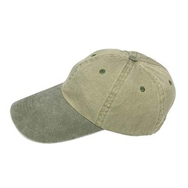 Broner Washed Cotton Swordfish Cap with Contrast Color Bill, Khaki with Cactus