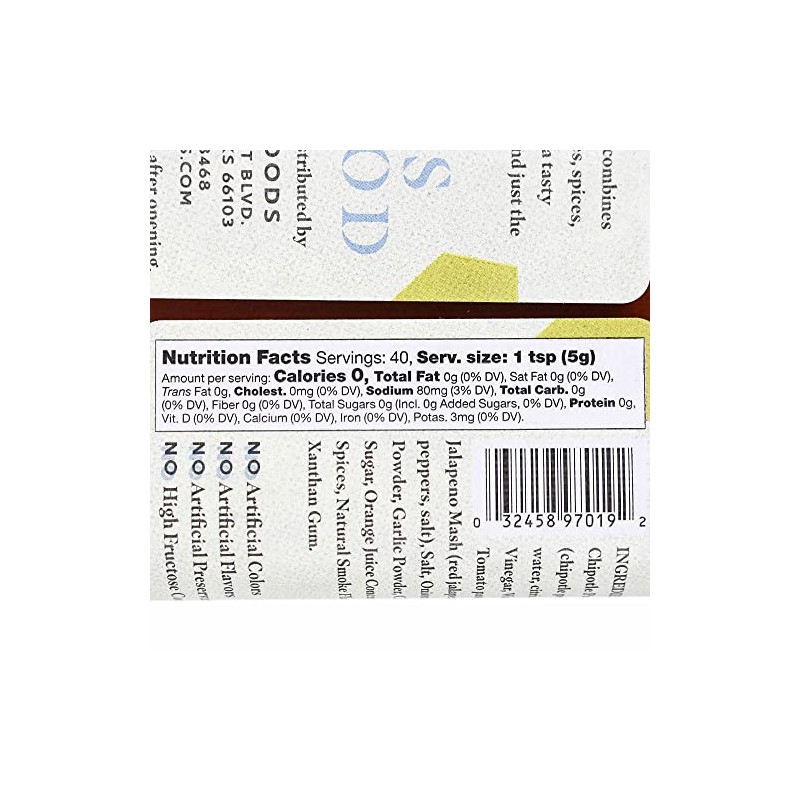 Chipotle Pepper Hot Sauce - 7oz Bottle - Made in