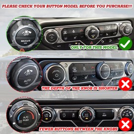x xotic tech Air Conditioner Volume Radio Knob Cover Headlight Switch Knob Trim Ring Compatible with Jeep Wrangler JL JLU Unlimited 2018-up & Gladiator JT 2020-up, Regular Purple Aluminum Alloy 4Pcs