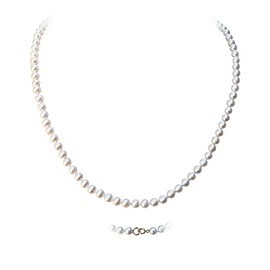 Delicate Pearls And 14KT Gold Necklace, AAA Grade Freshwater Cultured Pearls In Solid Gold Clasp Necklace, Dainty pearl Choker