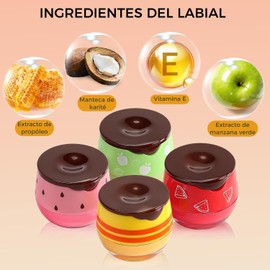 Bálsamo labial Hidratante, 4PCS Mascarilla labial para Dormir, Imprescindibles para Viajar Bálsamo labial, Bueno para Hidratar y Prevenir la Sequedad y el Agrietamiento