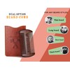 MANEJACK Wooden Beard Comb & Case, Dual Action Fine &